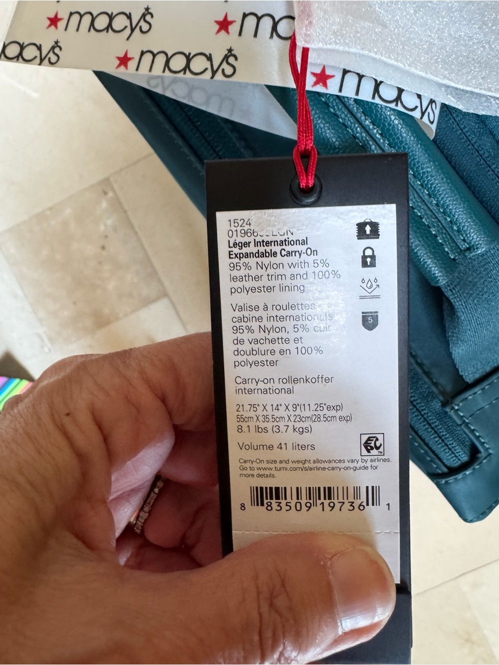 Tumi Leger International Spinner Carry-On - Picture 14 of 15